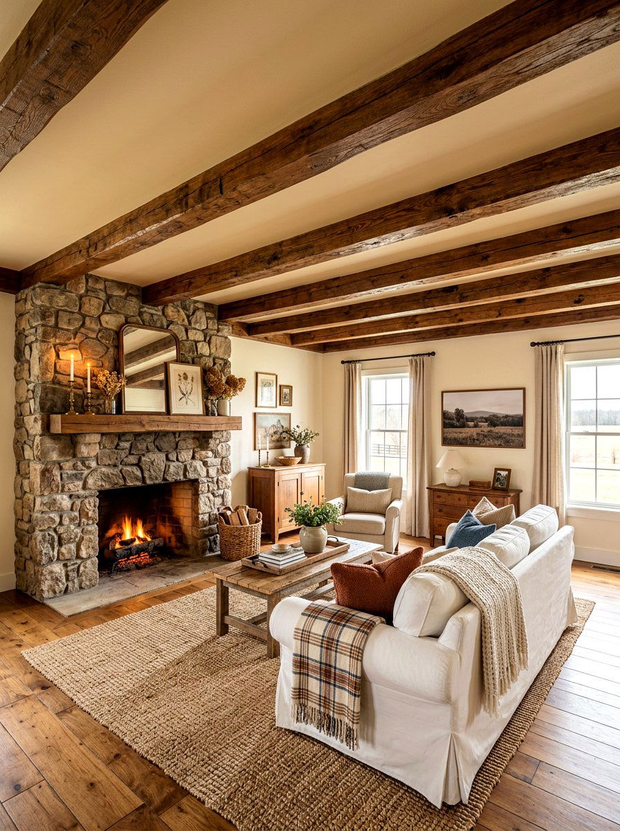 Beige warm ceiling - 30 painted ceiling ideas