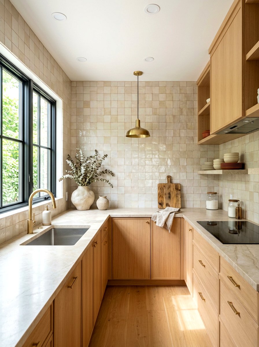 Beige zellige kitchen wall - 30 zellige tile backsplash ideas