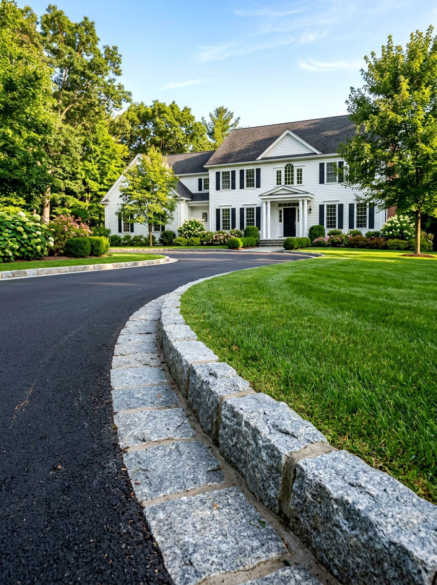 Belgian Block Driveway Border - 30 driveway border ideas