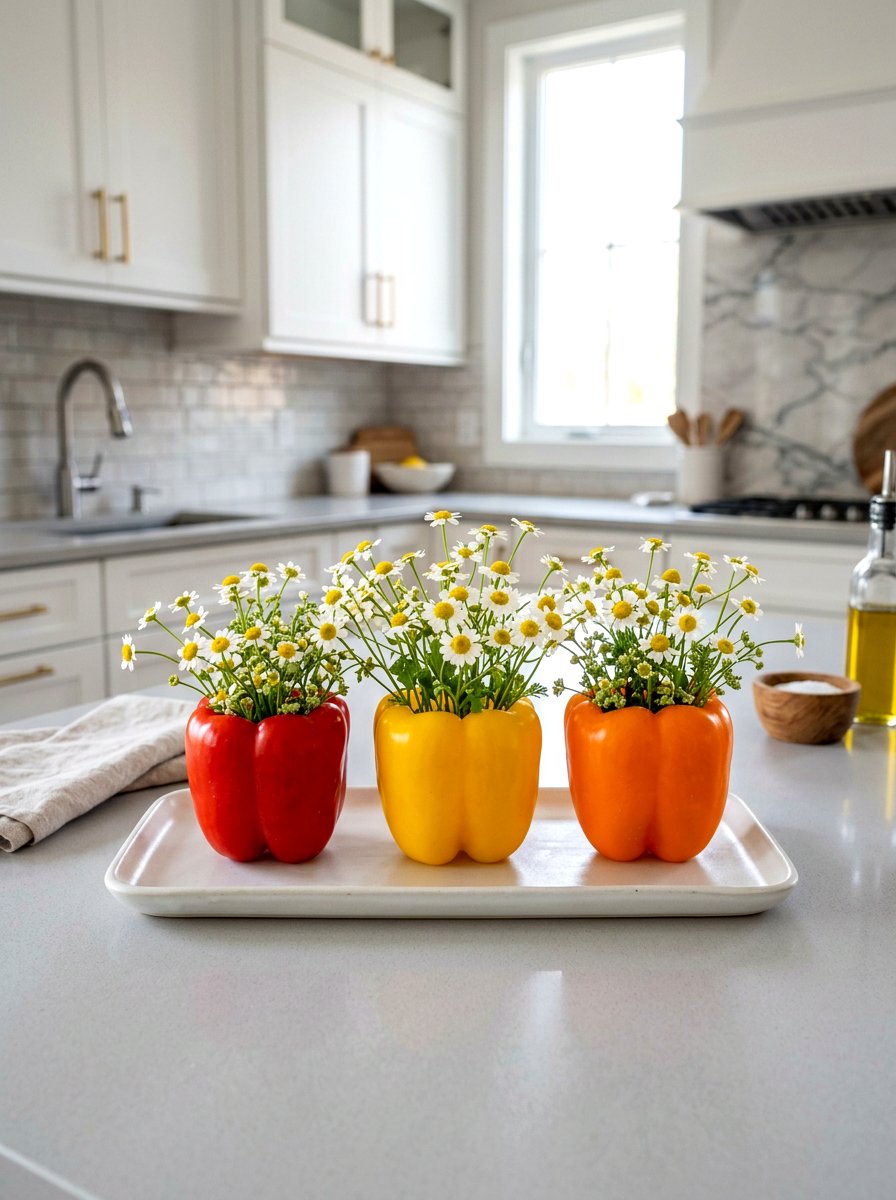 Bell Pepper Centerpiece - 30 vegetable centerpiece ideas