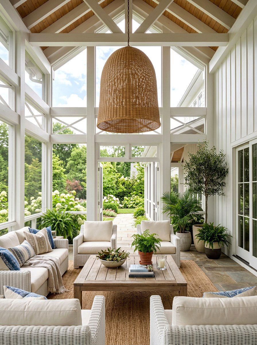 Bell Shaped Rattan Chandelier - 30 outdoor chandelier ideas