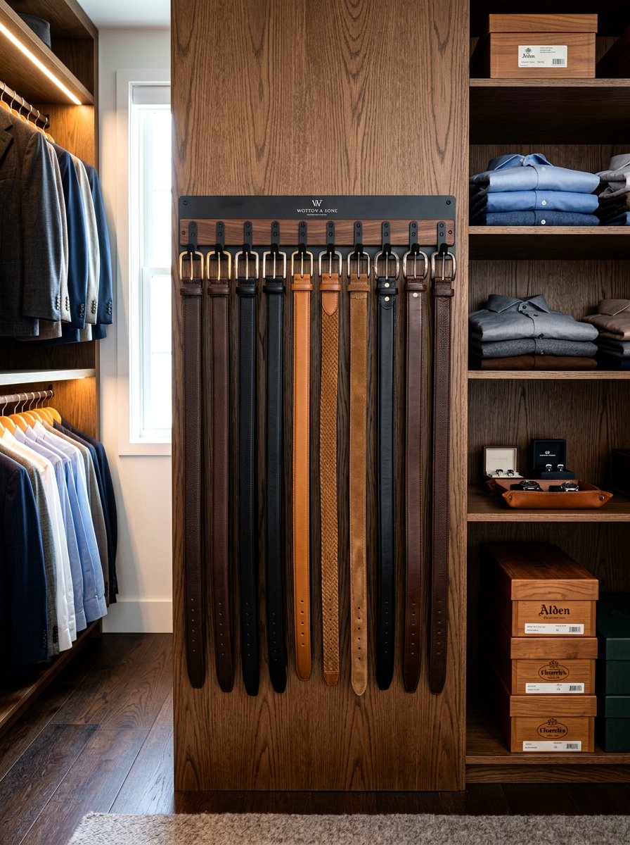 Belt Rack Organizer - 30 organizing small closets ideas