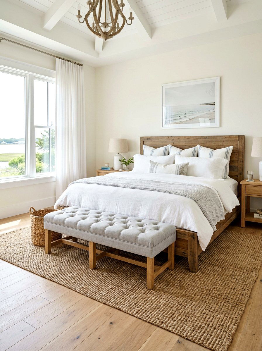 Bench At Foot Of Bed - 30 bedroom sitting area ideas