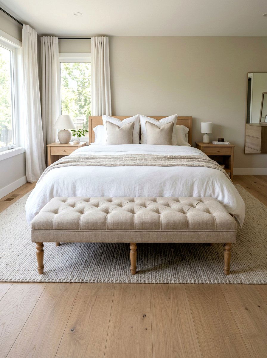 Bench Bed Foot - 30 sanctuary bedroom ideas