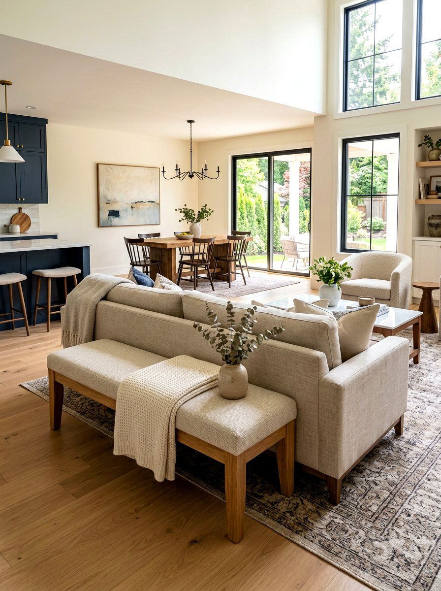 Bench Behind Sofa - 30 behind sofa decor ideas