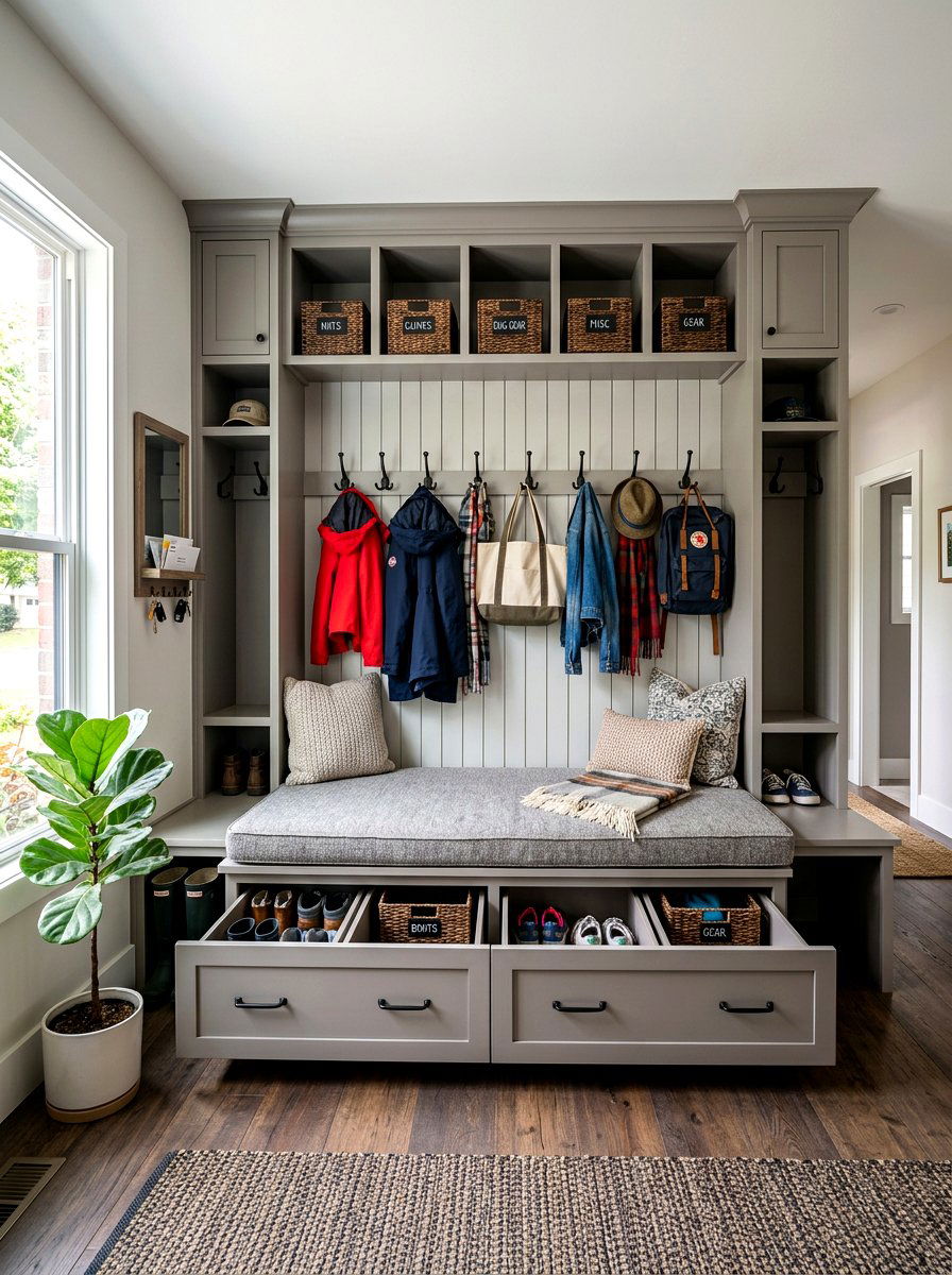 Bench Mudroom Locker - 30 mudroom locker ideas
