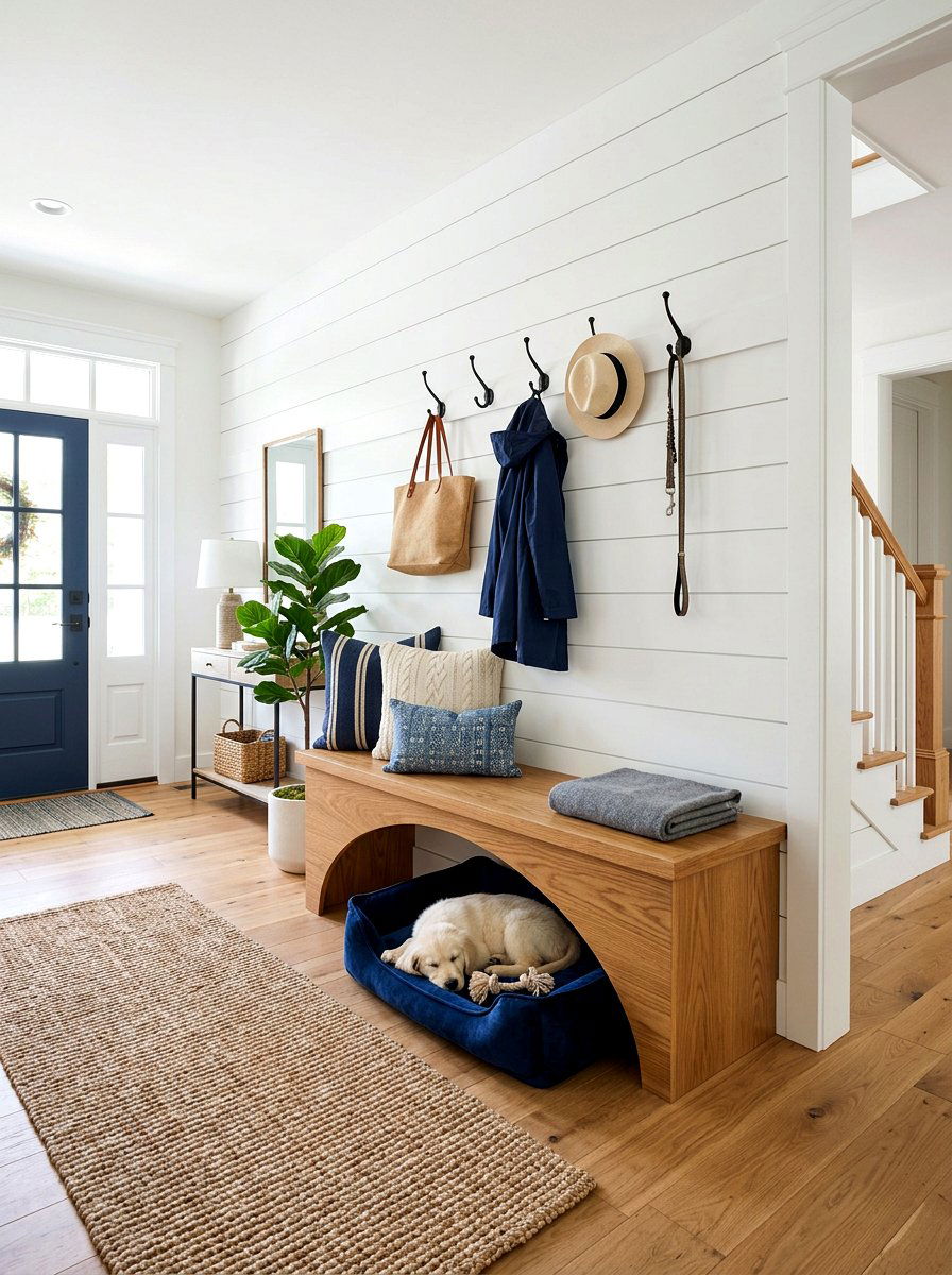 Bench Seating With Dog Bed - 30 entryway pet station ideas