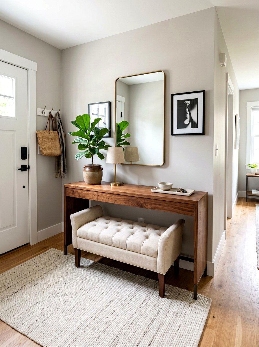 Bench Underneath Console Table - 30 console table entry ideas