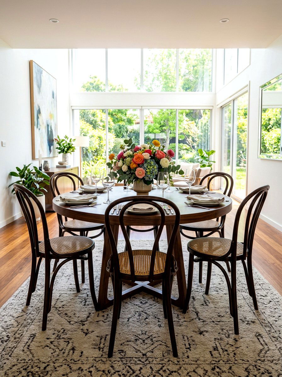 Bentwood dining chairs - 30 Paris cafe dining room ideas