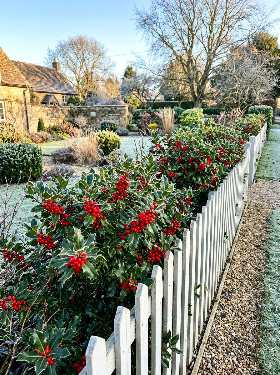 Berry Bearing Holly - 30 winter garden ideas