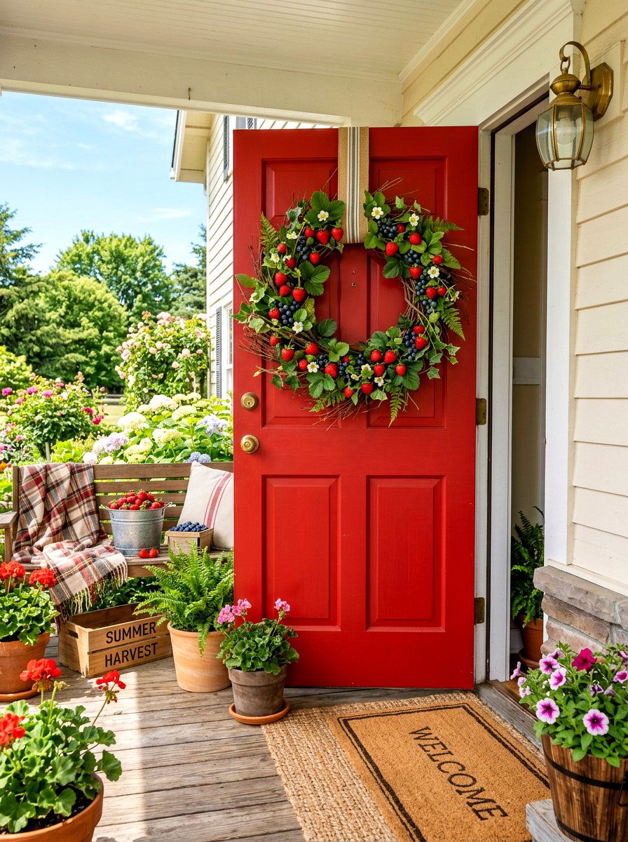Berry Harvest - 30 summer wreath ideas
