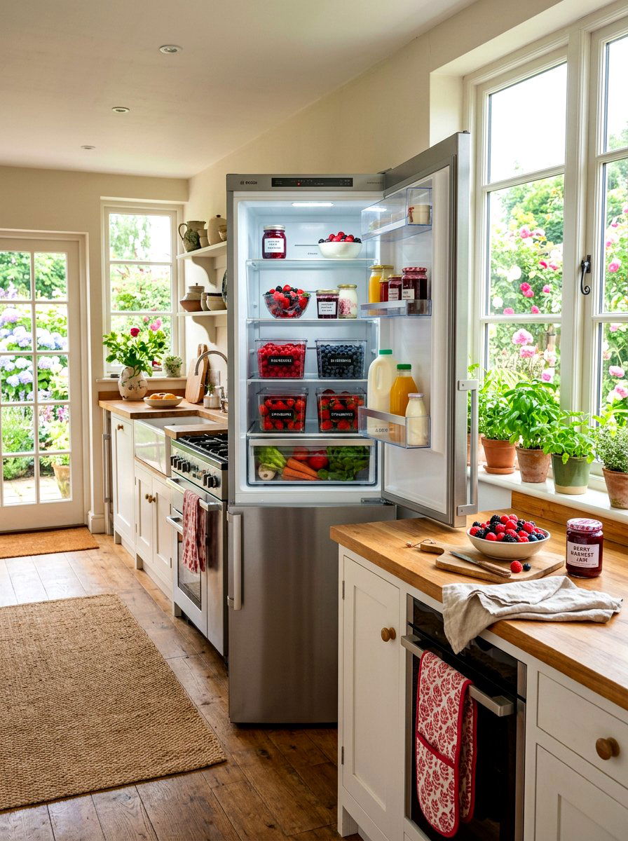Berry Storage Bins - 30 fridge organization ideas