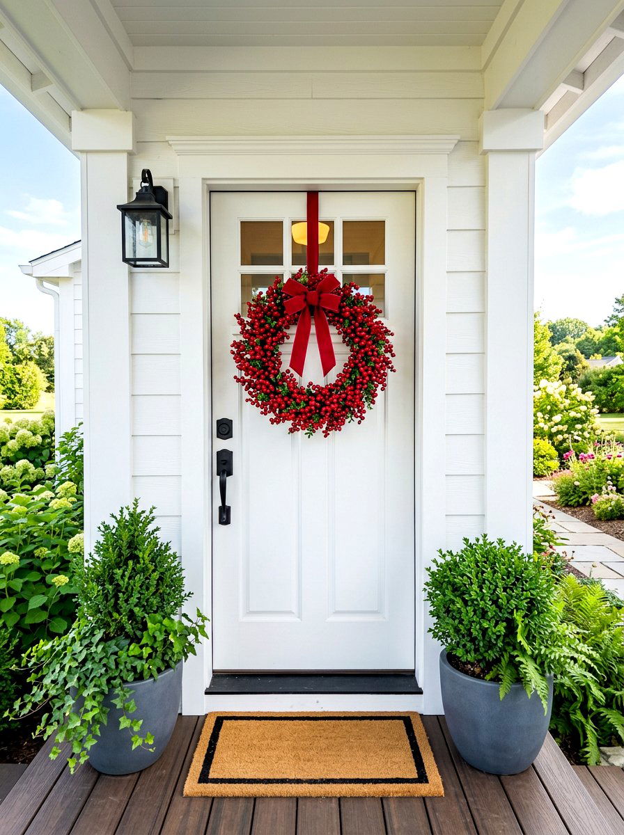 Berry Wreath - 30 door wreath ideas