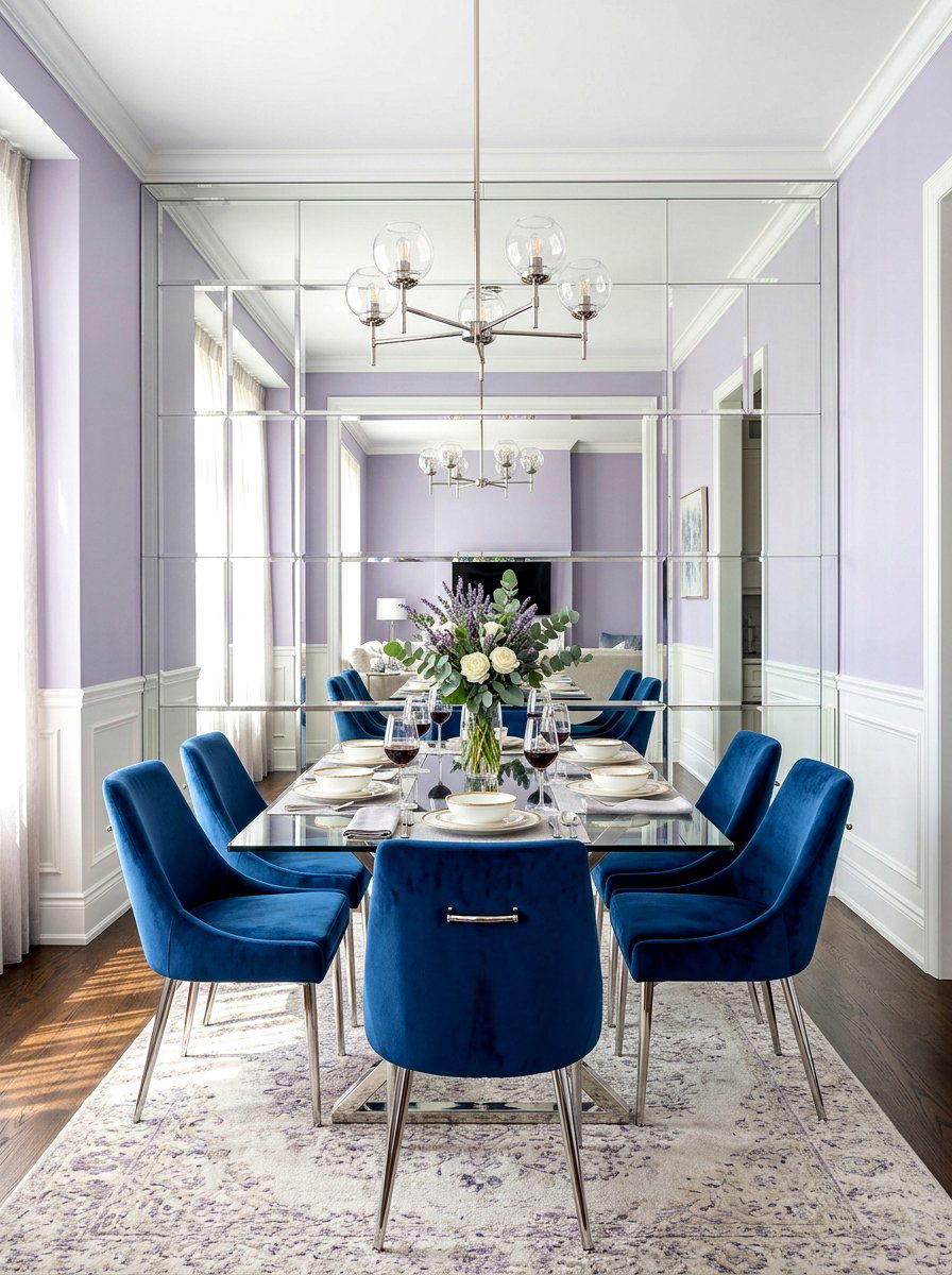Beveled edge mirror dining alcove - 30 mirror alcove ideas