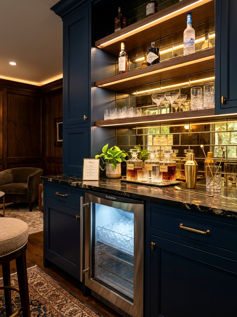 Beverage Bar Ice Machine - 30 ice maker nook ideas