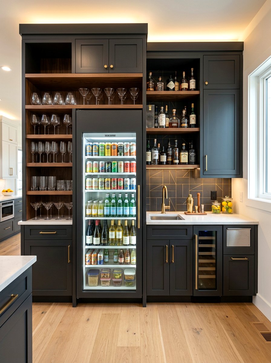 Beverage Center Pantry - 30 scullery pantry ideas
