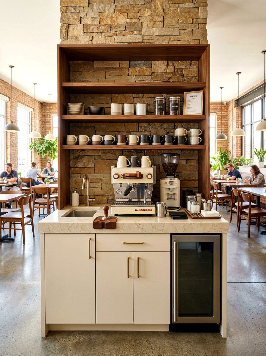 Beverage Station Cabinet - 30 built in wall unit ideas