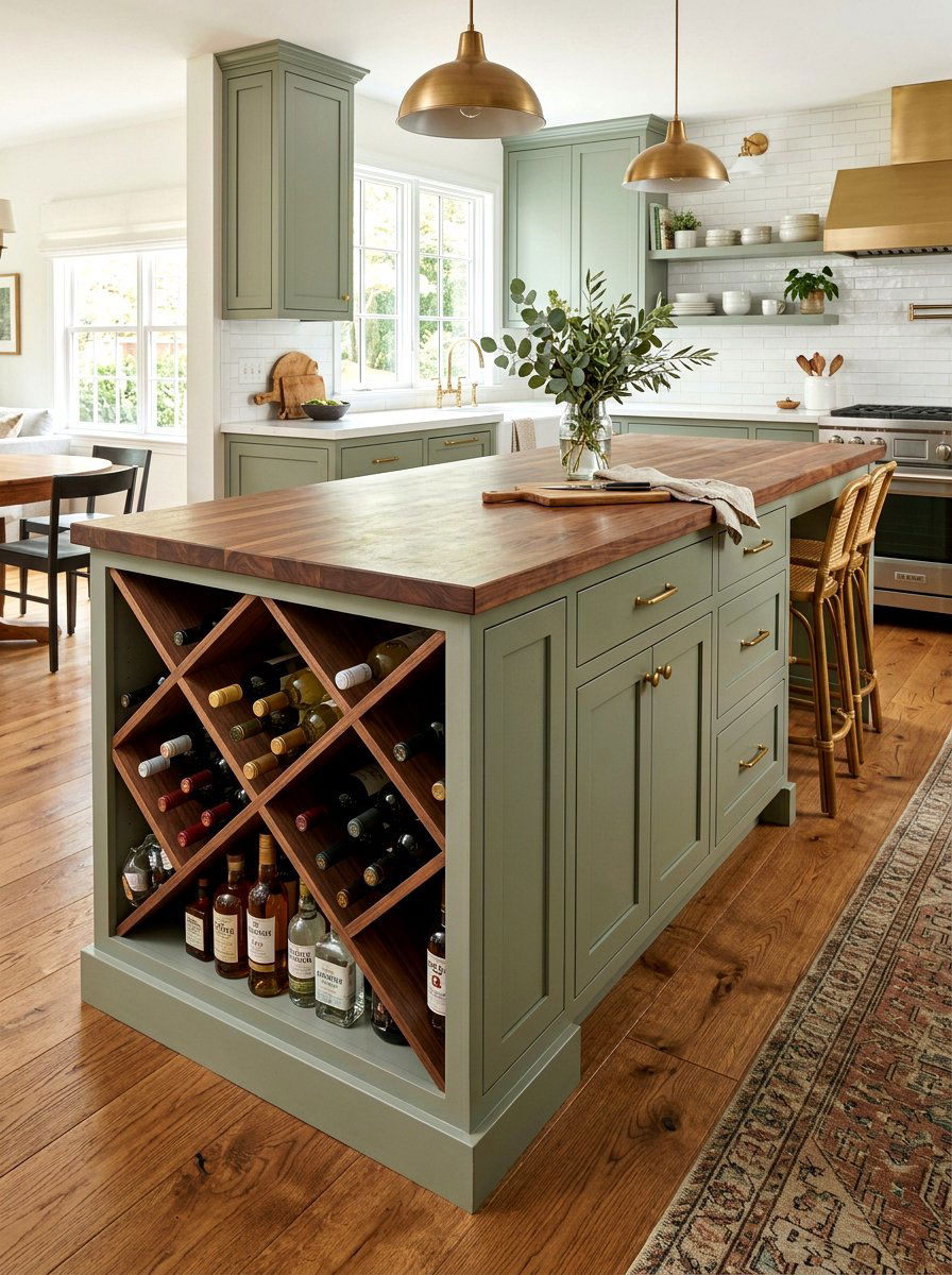 Beverage bottle rack - 30 island end cap ideas