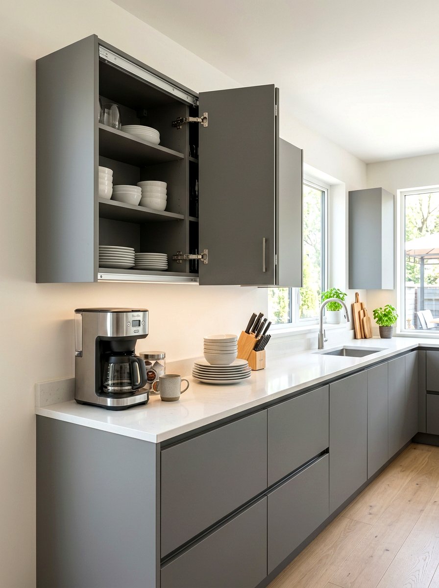 Bifold Kitchen Cabinet Door - 30 hidden toaster garage ideas