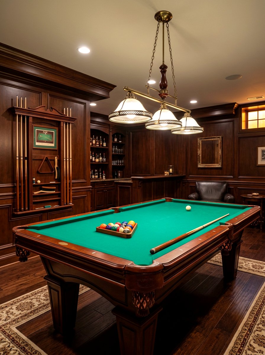 Billiards game room - 30 basement game room ideas