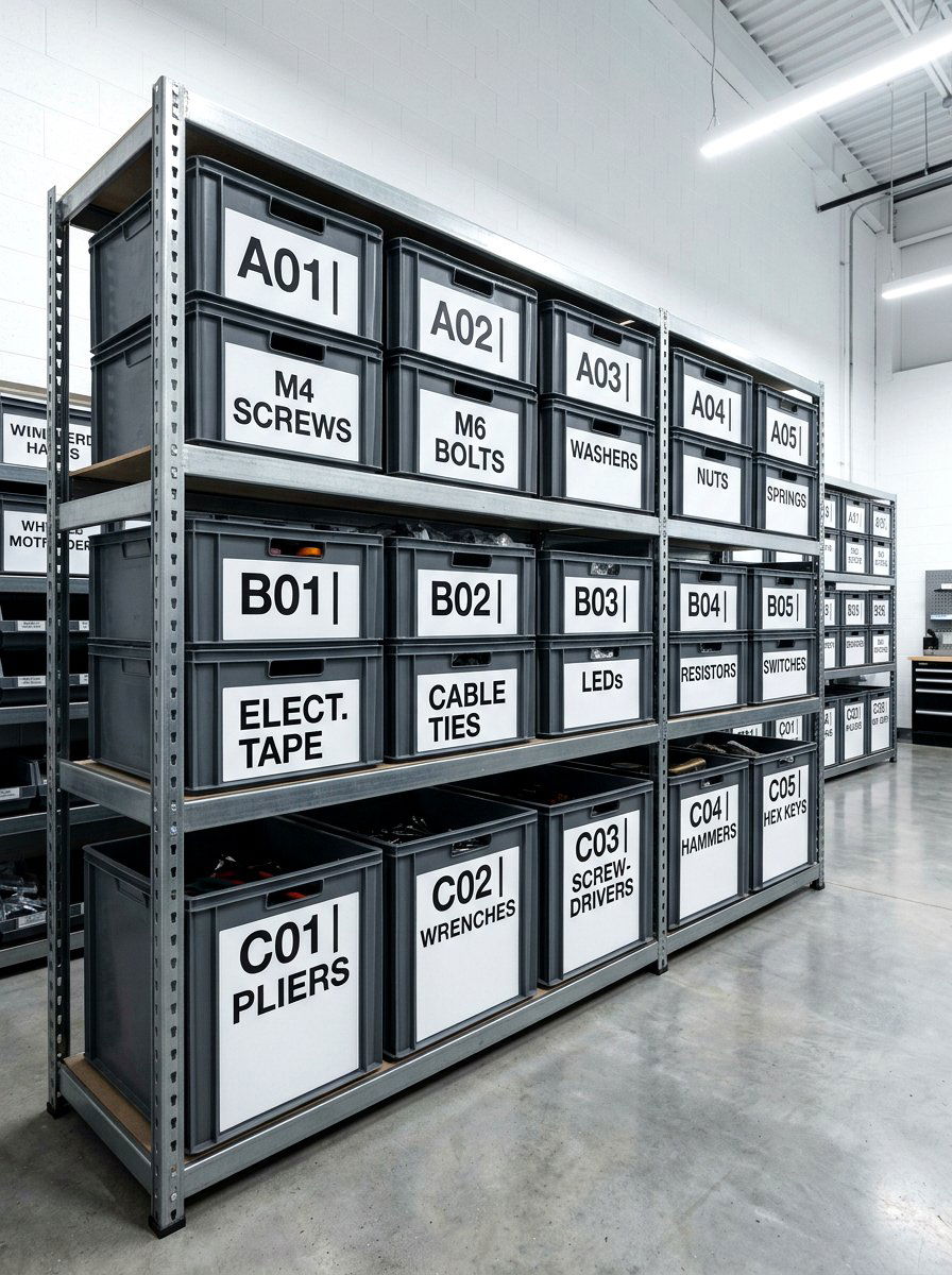 Bin Labeling System - 30 organizing a garage ideas