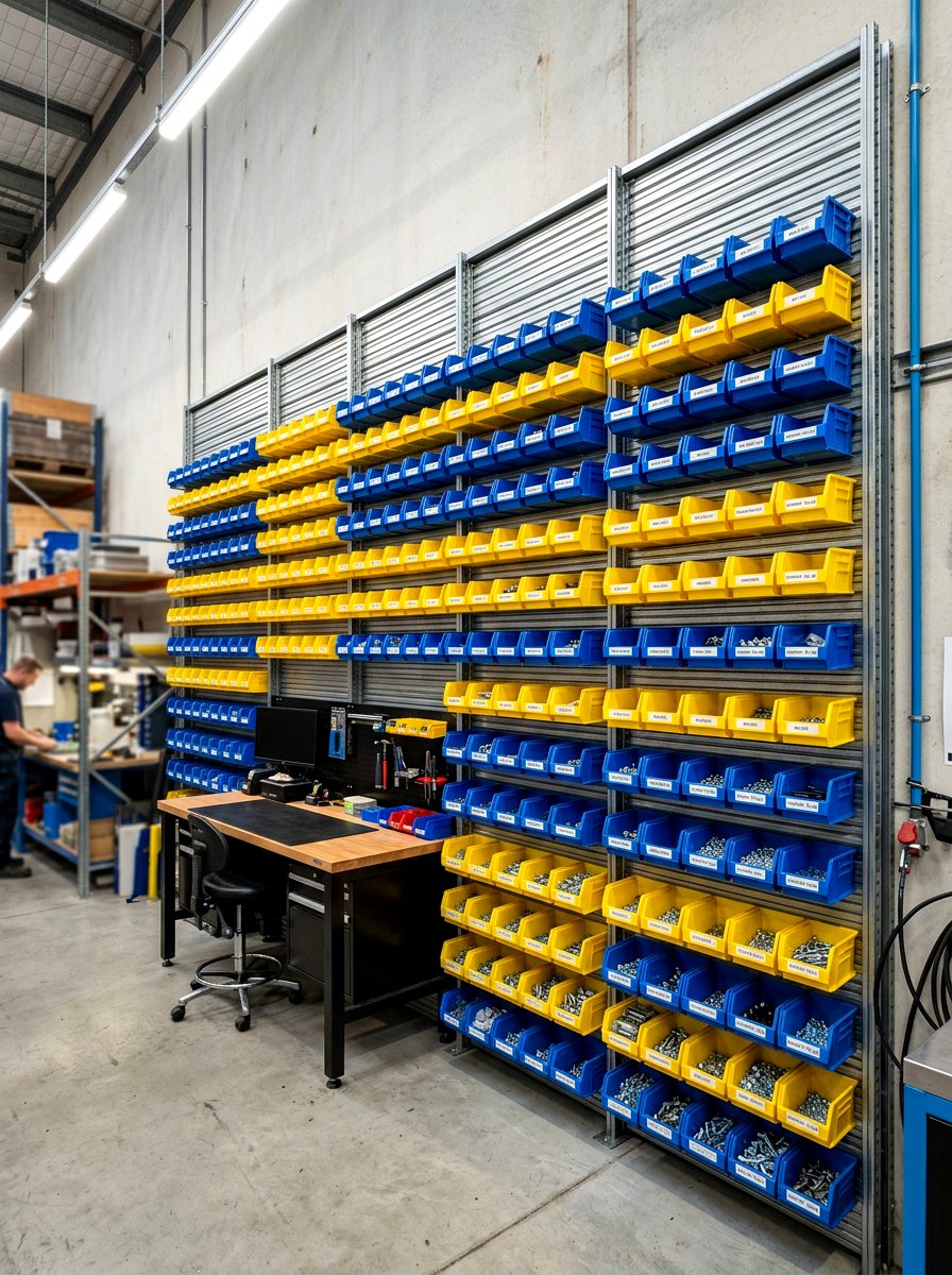 Bin wall storage system - 30 garage wall storage ideas