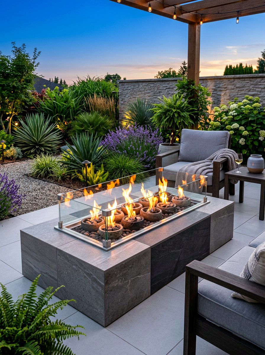 Biofuel Burner Fire Pit - 30 fire pit patio ideas