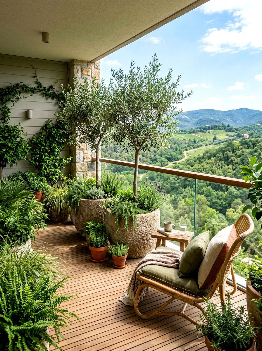 Biophilic Balcony Design - 30 quiet luxury apartment ideas