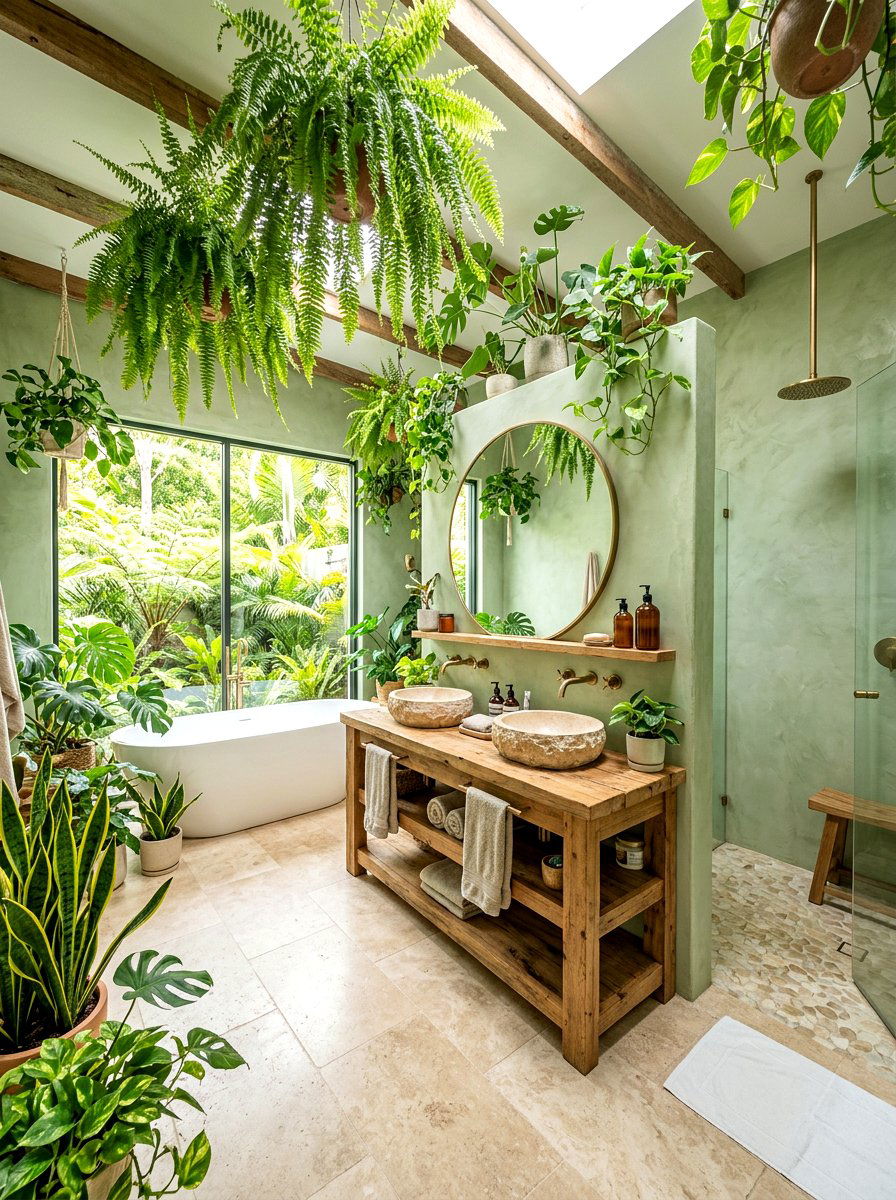 Biophilic Bathroom Decor - 30 wellness bathroom ideas