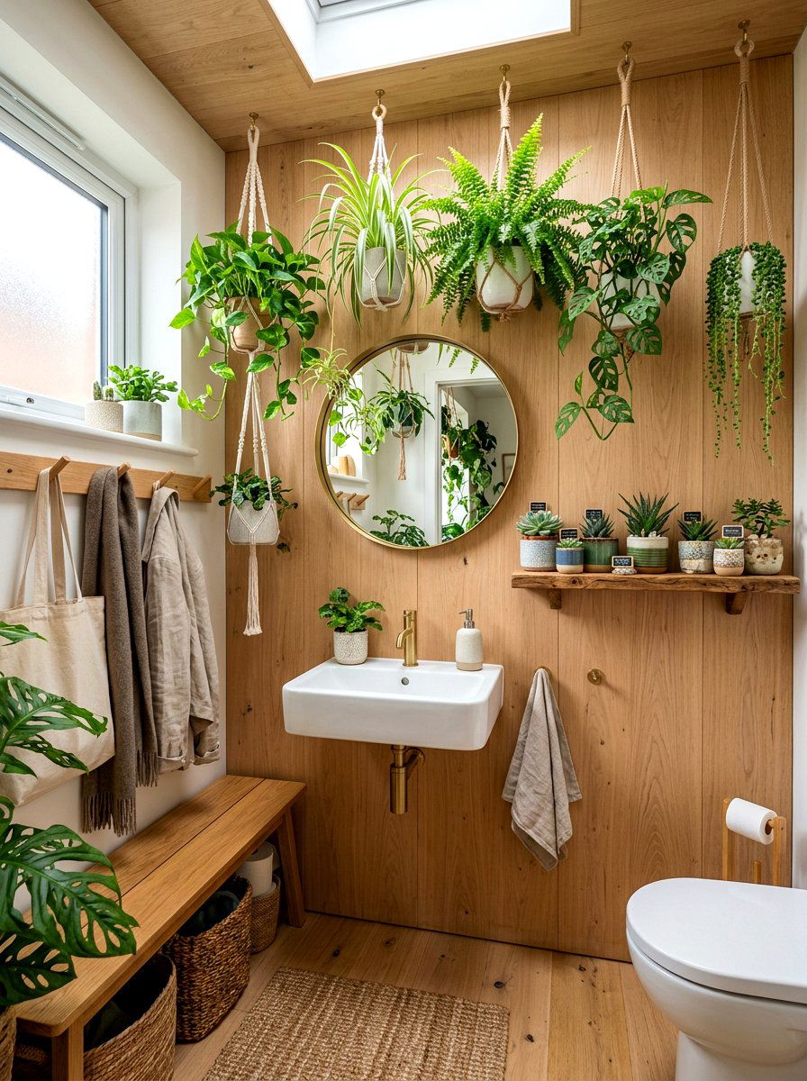 Biophilic Cloakroom Decor - 30 cloakroom ideas