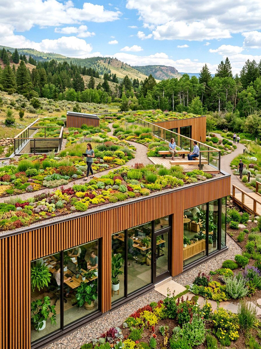 Biophilic Green Roof Office - 30 office shed garden ideas