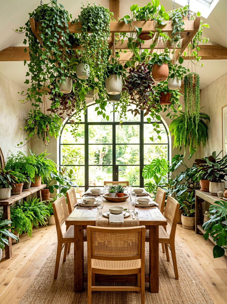 Biophilic Greenery In Dining - 30 small dining room ideas