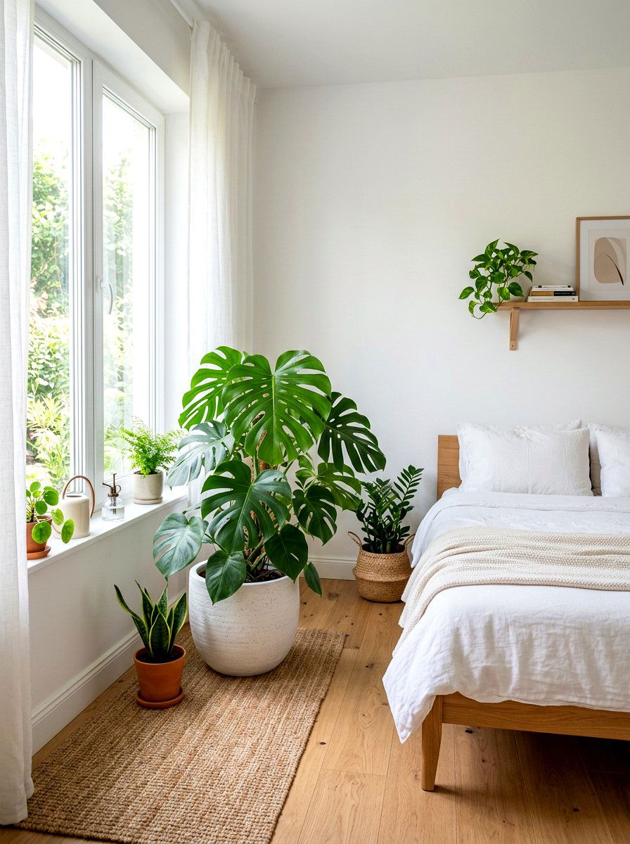 Biophilic Indoor Plant Corner - 30 minimalist teen room ideas