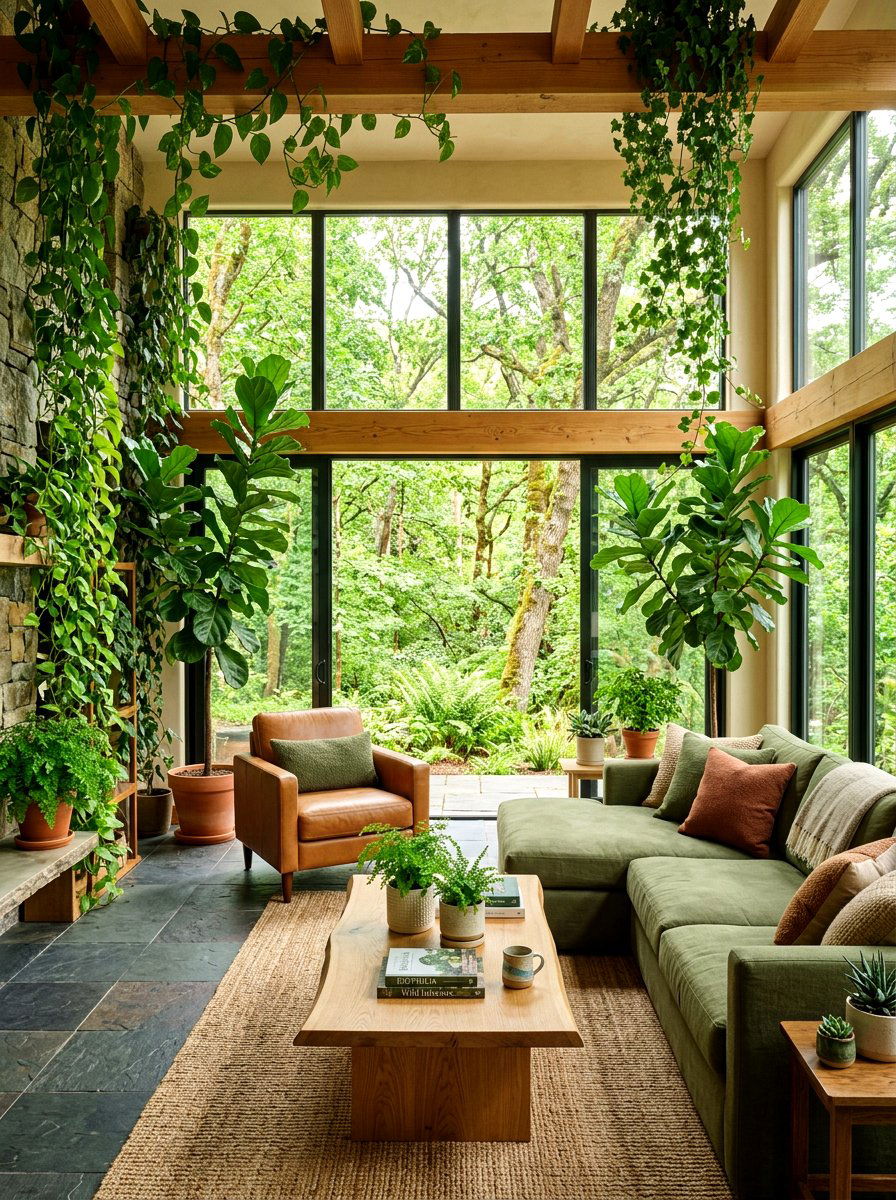 Biophilic Interior - 30 trend forward living room ideas