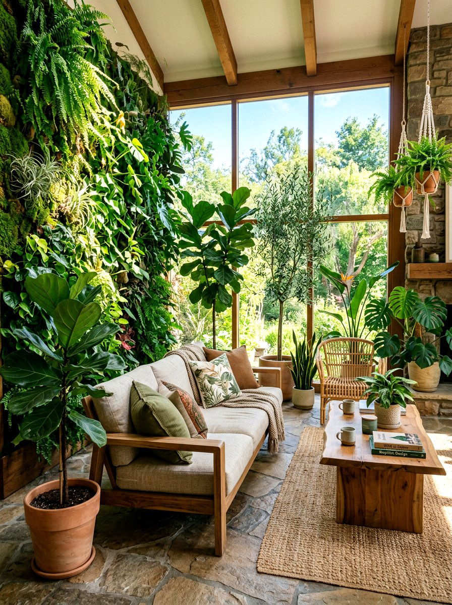 Biophilic Living Room - 30 viral living room decor ideas