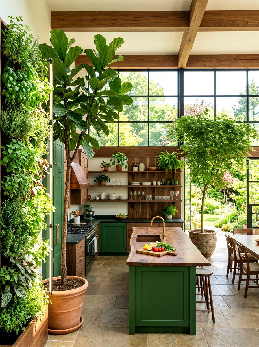 Biophilic Nature Kitchen - 30 collected kitchen aesthetic ideas