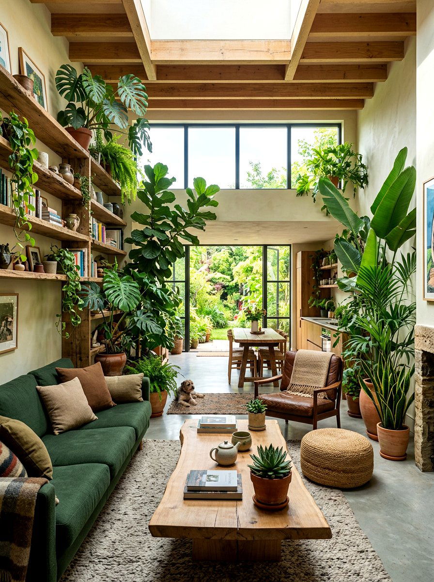 Biophilic living room - 30 intentional living room ideas