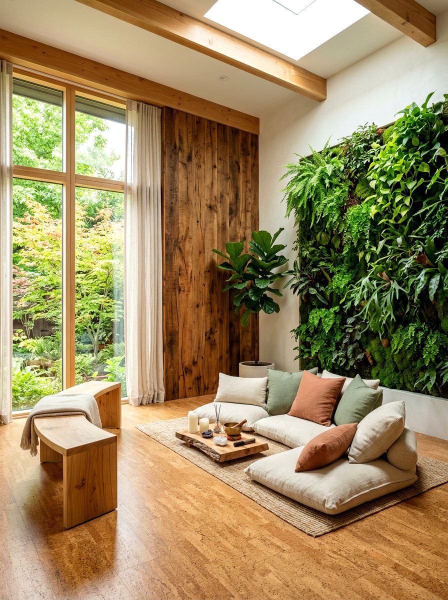 Biophilic meditation room design - 30 sunrise meditation space ideas
