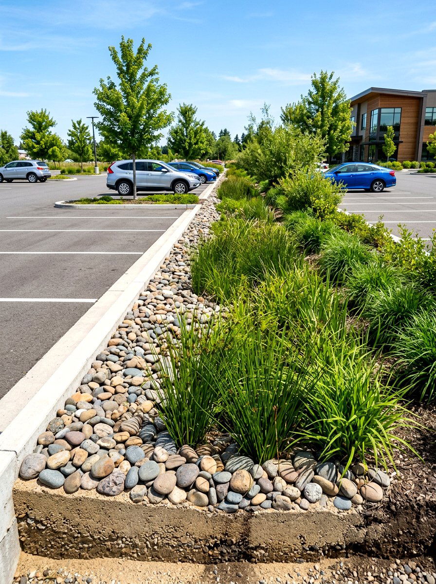 Bioswale - 30 drainage landscaping ideas