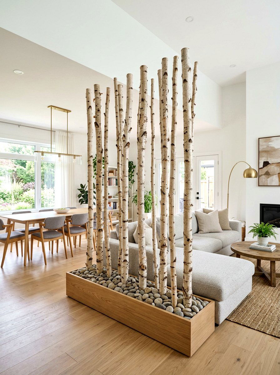 Birch Branch Room Divider - 30 branch decor ideas