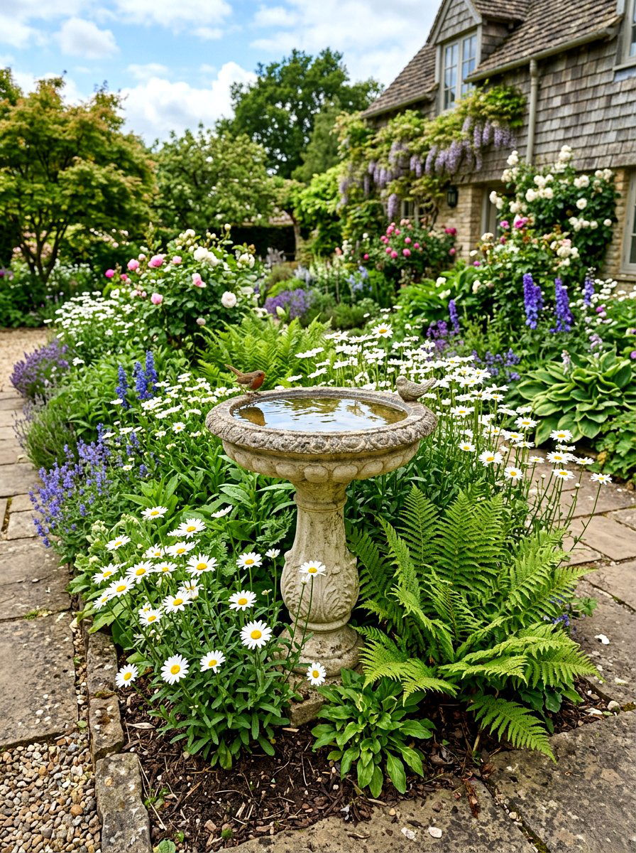 Bird Bath - 30 Nancy Meyers garden ideas