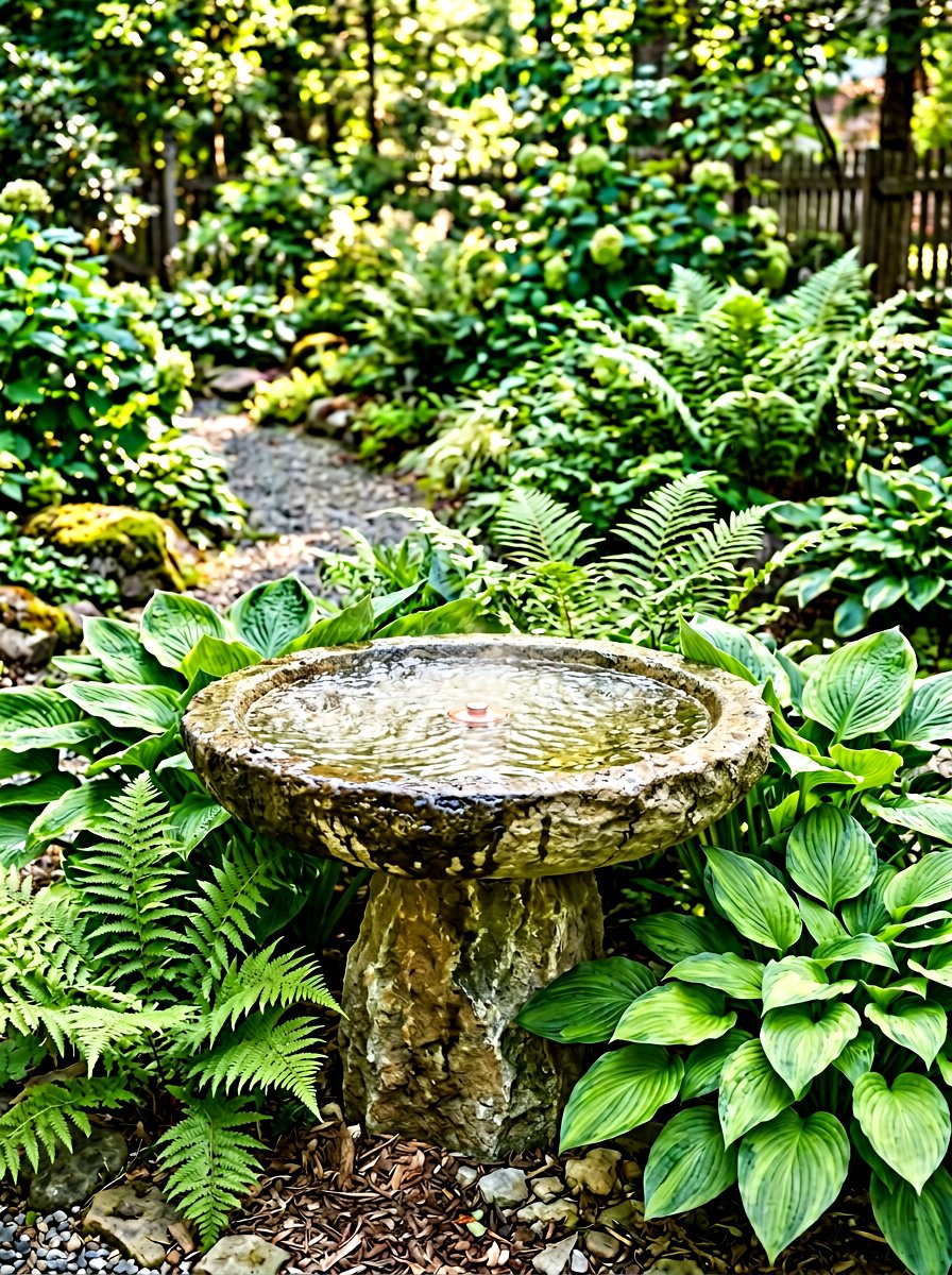 Bird Bath Mister - 30 hummingbird garden ideas
