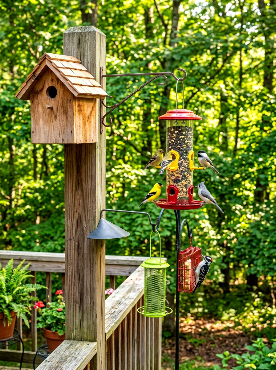 Bird Feeder Station - 30 budget deck ideas