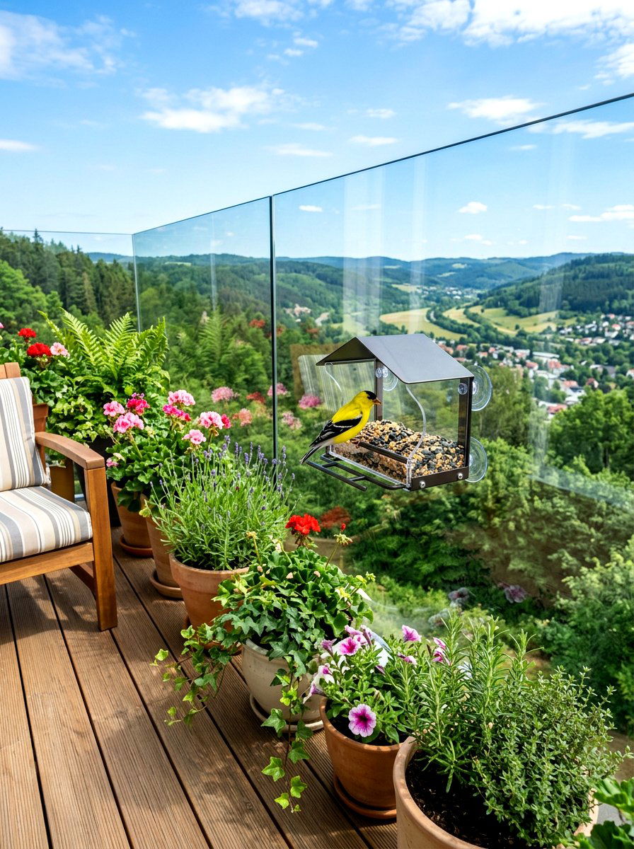 Bird Feeder Station - 30 small apartment balcony garden ideas