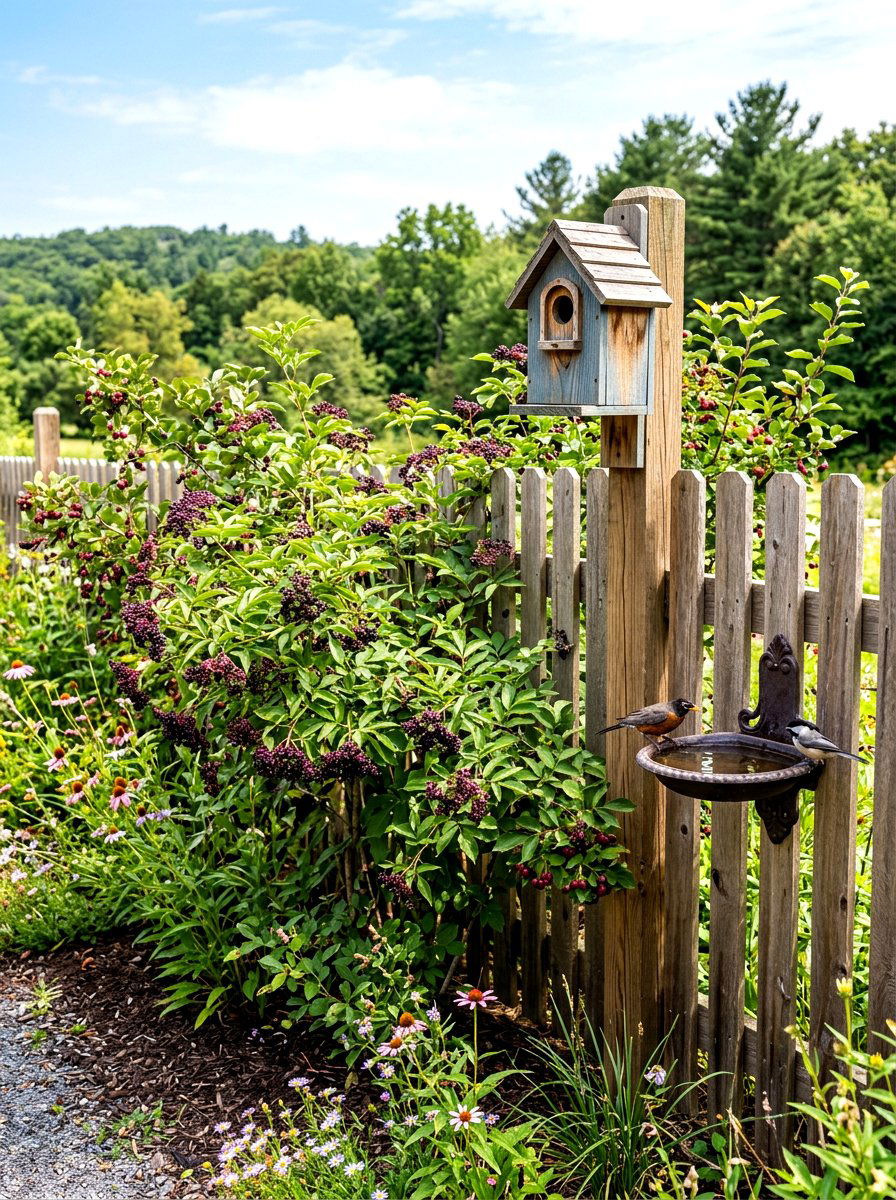 Bird Friendly Habitat - 30 fence line landscaping ideas