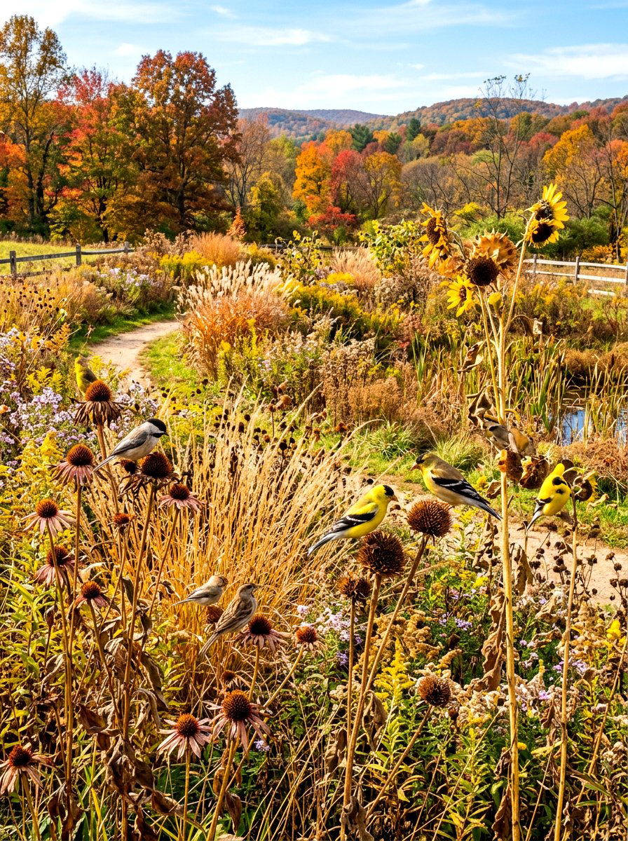 Bird Friendly Meadow - 30 flower field backyard ideas