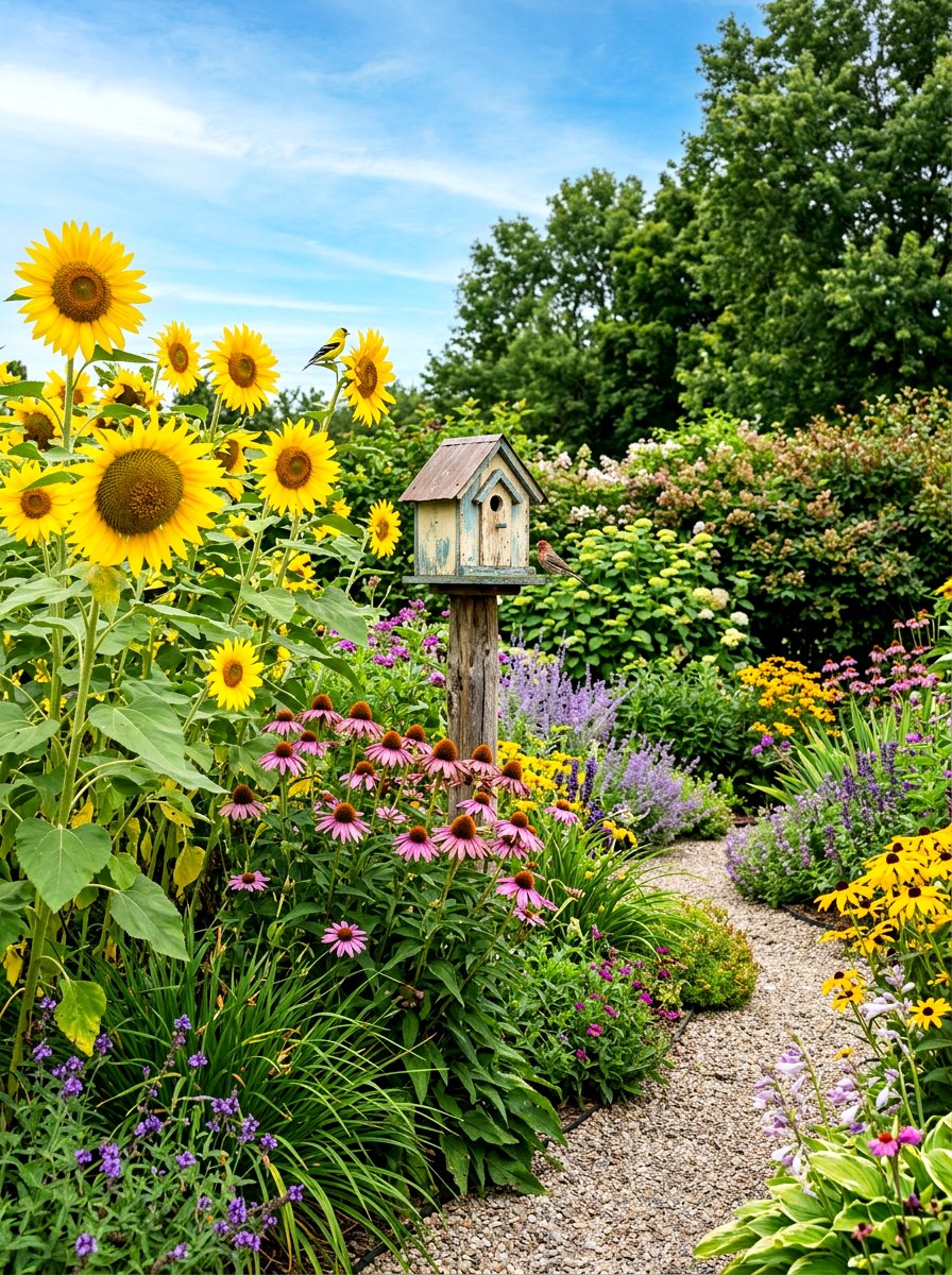 Bird Garden - 30 native wildflower backyard ideas
