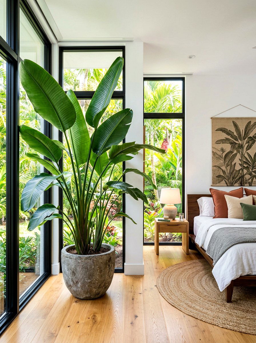 Bird Of Paradise Bedroom Corner - 30 bedroom plant corner ideas