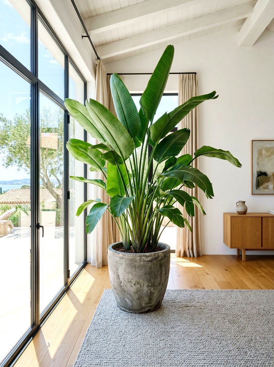 Bird Of Paradise Statement Plant - 30 corner plant living room ideas