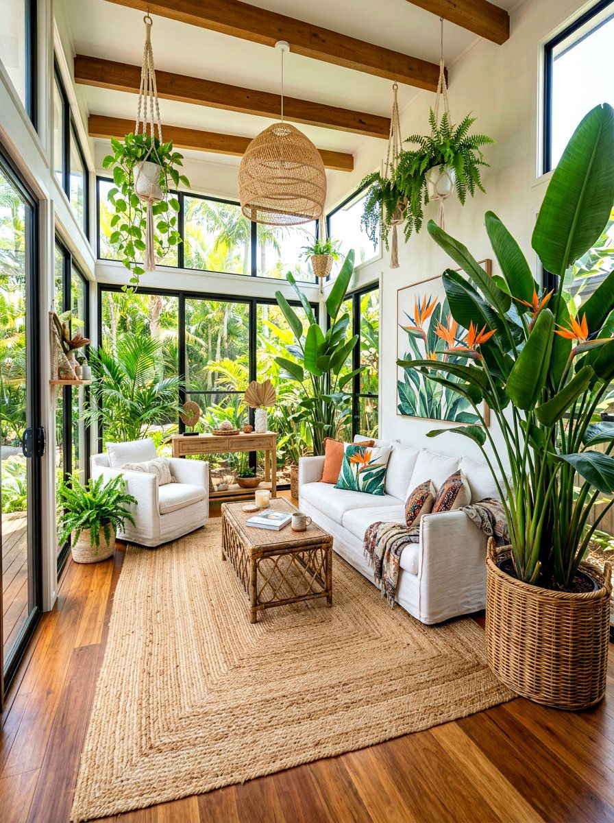 Bird Of Paradise Sunroom - 30 sunroom plant ideas